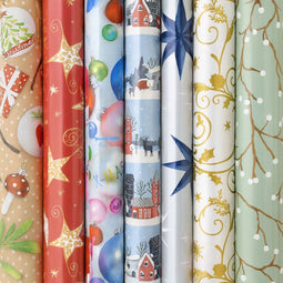 Benza K14 - Cadeaupapier - Assortiment kerstpapier 7 rollen 200 x 70 cm en 300 x 70 cm
