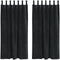 vidaXL - Blackout - Gordijnen - met - Hanglussen - 2 - stuks - Zwart - Fluweel