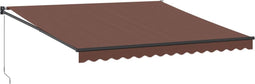 vidaXL - Luifel - handmatig - uittrekbaar - 400x300 - cm - bruin