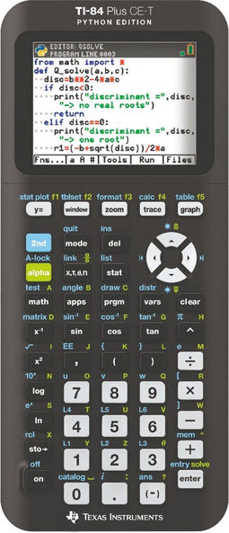 Texas Instruments TI-84 Plus CE-T - Grafische rekenmachine - Python App - Zwart