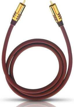 Oehlbach NF Subwoofer Cinchkabel - 500cm - Coaxiaal - Bordeaux Rood