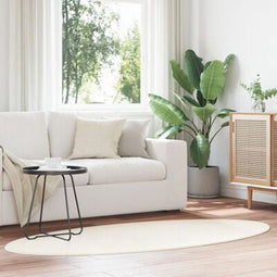 vidaXL - Vloerkleed - 'HUARTE'Crème - 120x170 - cm - Rond