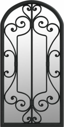vidaXL - Tuinspiegel - 70x30 - cm - ijzer - zwart