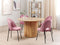 COVELO - Eetkamerstoel set van 2 - Roze - Fluweel