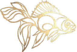 PTMD Zelisso Wanddecoratie Vis - 50 x 0,5 x 38,5 cm - Metaal - Goud