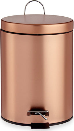 Berilo Pedaalemmer - koperkleurig 3 Liter - H28 cm - prullenbak