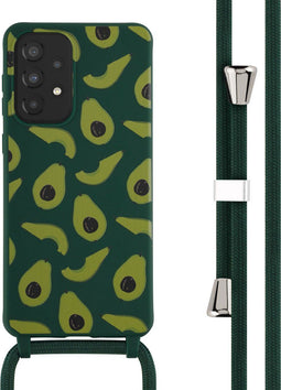 iMoshion Hoesje Geschikt voor Samsung Galaxy A33 Hoesje Met Koord - iMoshion Siliconen design hoesje met koord - Groen / Avocado Green