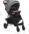 vidaXL - Kinderwagen - 2-in-1 - staal - lichtgrijs
