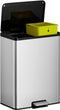 EKO - Essential Recycler pedaalemmer 20+20 ltr, EKO - Stainless steel - mat RVS