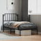 vidaXL - Bedframe - met - hoofdbord - metaal - zwart - 90x200 - cm