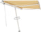 vidaXL - Luifel - vrijstaand - automatisch - 300x250 - cm - geel - en - wit