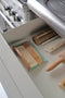 CABANAZ - kruimelveger, metaal en bamboe, incl. magneet, TABLE SWEEPER, groen