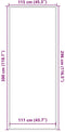 vidaXL - Deurmat - 115x300 - cm - zwart