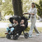 Deryan Elena - Luxe dubbele buggy - Compact lichtgewicht - Zwart