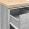 vidaXL - Garagekast - 30x51x85 - cm - massief - grenenhout - grijs - sonoma