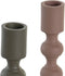 Kroonkandelaar DKD Home Decor 10,5 x 10,5 x 23,5 cm Roze Aluminium Groen (2 Stuks)