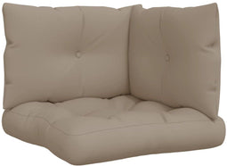 vidaXL - Palletkussens - 3 - st - stof - taupe