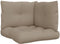 vidaXL - Palletkussens - 3 - st - stof - taupe