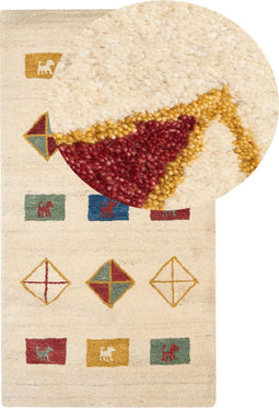 MISINLI - Modern vloerkleed - Beige - 80 x 150 cm - Wol