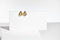 Orelia oorstekers - chunky verstrengeling ringen - goudkleurig