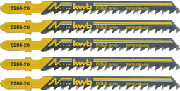 Kwb 620425 - Decoupeerzaagbladen HCS - 5 stuks voor snelle rechte en haakse sneden (5 stuks)