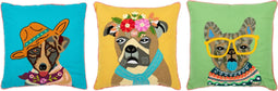 J-Line kussen Hond - katoen/polyester - mix - 3 stuks