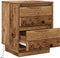 vidaXL - Nachttafels - met - LED-verlichting - 2 - stuks - Oud - Hout - 39x34,5x50 - cm