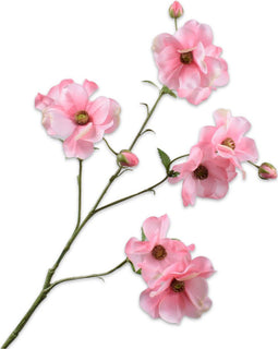 Silk-ka Kunstbloem-Zijden Bloem Ranonkel Tak Roze 69 cm