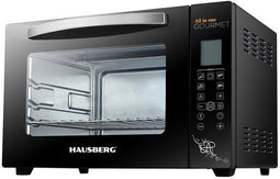 Hausberg HB-9265 - Vrijstaande Oven 65 L 2000W Hetelucht TurboFan LED-display 180 min Timer 230 °C Binnenverlichting Ontdooifunctie Zwart