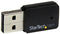 Startech.com USB433WACDB - USB 2.0 AC600 mini-dubbelband draadloze netwerkadapter - 802.11ac - Zwart