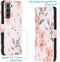 iMoshion Hoesje Geschikt voor Samsung Galaxy S21 Hoesje Met Pasjeshouder - iMoshion Design Softcase Bookcase - Meerkleurig / Blossom Watercolor