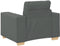 vidaXL - Fauteuil - 60 - cm - stof - donkergrijs