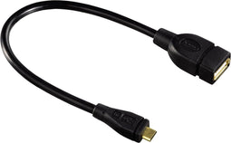 Hama 0.15m USB 2.0 - M - F - 480 Mbps - Zwart