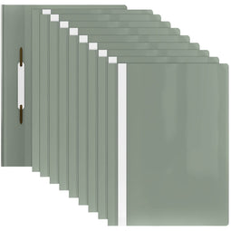 ACROPAQ - 10 x Documentenmap A4 - Transparant voorvak, A4 Projectmap met maximaal 70 pagina's, Pastelblauw, Professionele en eenvoudige organisatie - Documentenmap A4 transparant