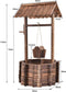 Coast Tuinfontein met Houten Put, Emmer en Bloempot met Dak – Rustiek Design – 43 x 39 x 72 cm –