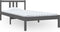vidaXL - Bedframe - massief - hout - grijs - 90x200 - cm