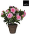 Mica Decorations Azalea - Kunstplant in Bloempot Stan - H27 x Ø20 cm - Roze