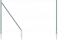 vidaXL - Hekpalen - met - Spike - 13 - stuks - Ø32 - mm - 170 - cm - Gegalvaniseerd - Staal