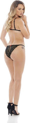 Kanten bh en slip set Barely Bare - - Zwart