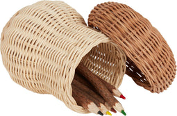 Olli Ella - Eekhoorntjesbrood mand - Opberger- Naturel/Stro - Met potloden