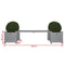 Esschert - Design - Bank - met - Plantenbak - Grijs - CF33G