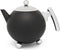 Bredemeijer - Theepot Bella Ronde 1,2L mat zwart- Dubbelwandig