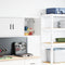vidaXL - Garagewandkast - bewerkt - hout - wit