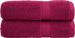 vidaXL - Handdoeken - SOLUND - 2 - st - 600 - g/m² - 50x100 - cm - bordeauxrood