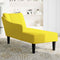 vidaXL - Chaise - longue - met - rechterarmleuning - fluweel - geel
