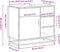 vidaXL - Wastafelkast - 65x33x60 - cm - bewerkt - hout - bruin - eikenkleur