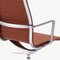 Furnicher Akira bureaustoel - Leren zitting - Chroom frame - In hoogte verstelbaar - Draaibaar - Cognac
