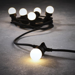 Luca Lighting - Connect xp party lights zwart warm wit 6 lamp led IP44 - l450xb5xh10cm - Woonaccessoires en seizoensgebondendecoratie (Europese stekker )