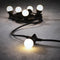 Luca Lighting - Connect xp party lights zwart warm wit 6 lamp led IP44 - l450xb5xh10cm - Woonaccessoires en seizoensgebondendecoratie (Europese stekker )
