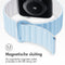 imoshion Siliconen magnetisch bandje - Geschikt voor Apple Watch 1, 2, 3, 4, 5, 6, 7, 8, 9, 10 (42 mm), SE - 38/40/41 mm - Blauw & Wit - One Size